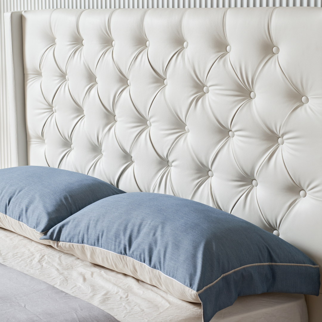 NADIRA bed in Velvet Grey