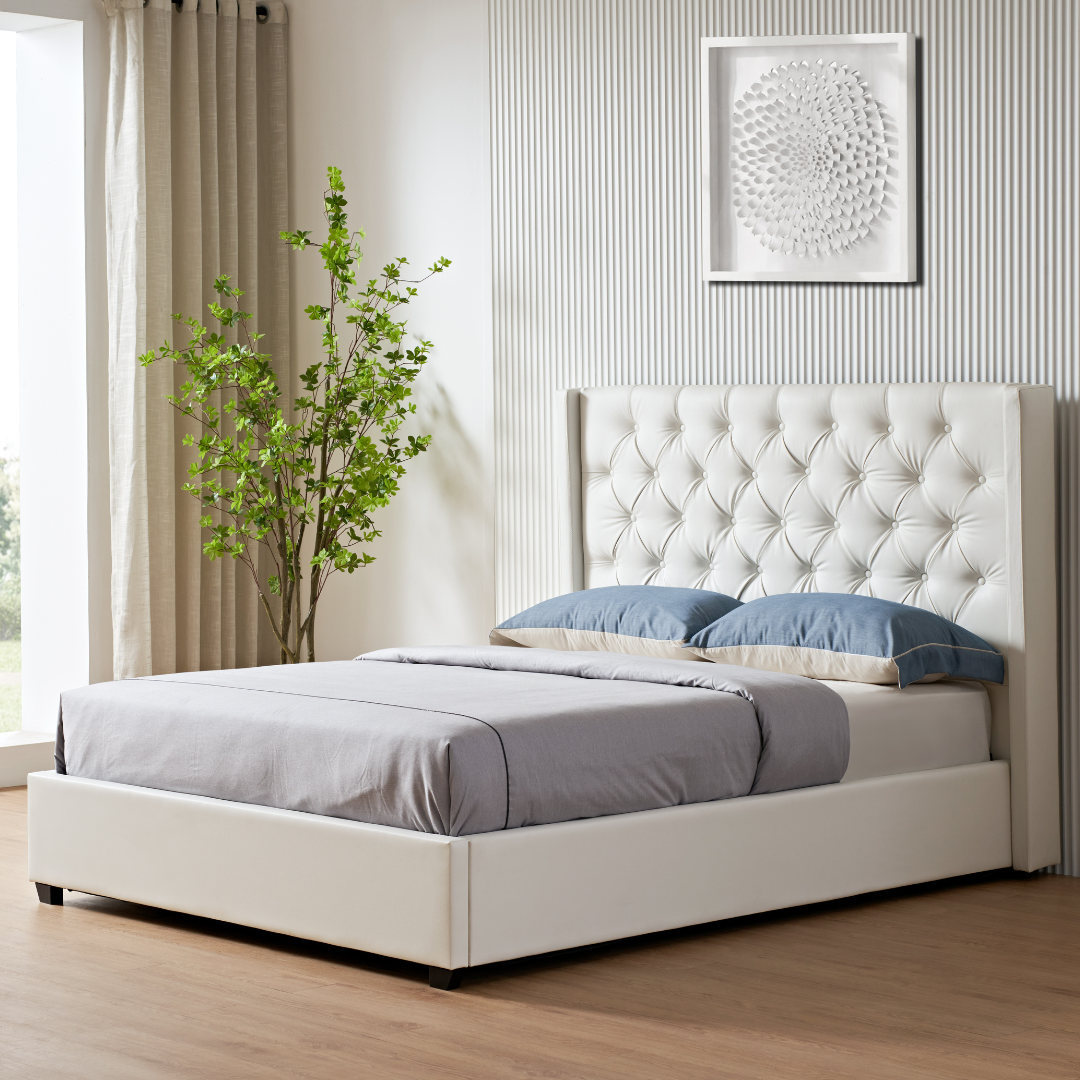 NADIRA bed in Velvet Beige