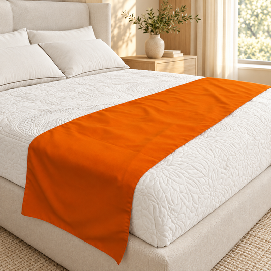 Bed Runner · 50 × 210 cm — bed runner orange hero at Faruma Furniture Maldives
