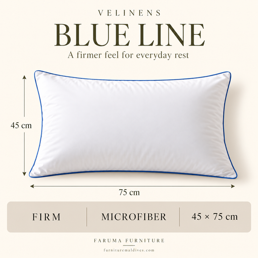 VELINENS Blue Line Microfiber Pillow · Firm size and product specifications