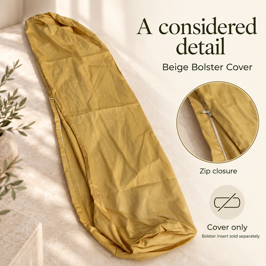 Bolster Cover · Beige — bolster cover beige detail at Faruma Furniture Maldives