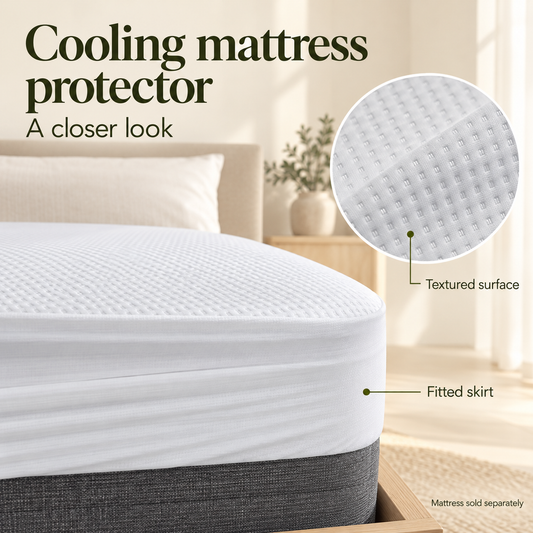 VELINENS Cooling Mattress Protector — cooling protector fit detail at Faruma Furniture Maldives
