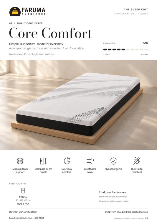 Core Comfort 6" Single Mattress