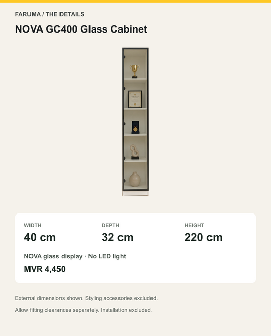 NOVA GC400 Glass Cabinet