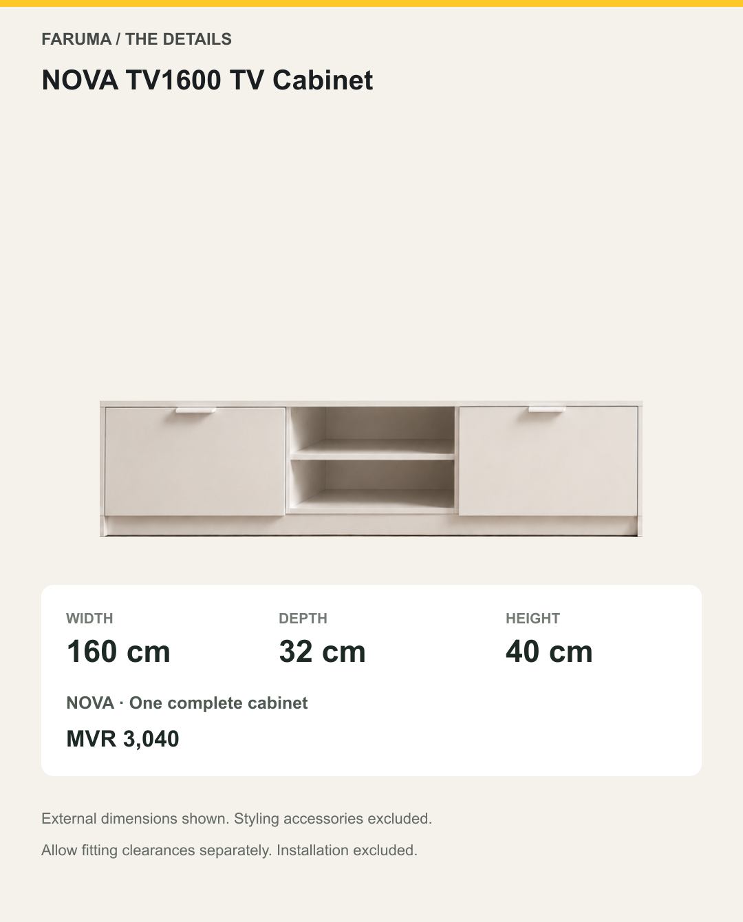 NOVA TV1600 TV Cabinet