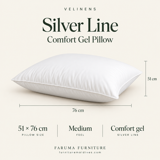 VELINENS Silver Line Comfort Gel Pillow · 51 × 76 cm size and product specifications