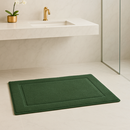 Egyptian Cotton Bath Mat · Moss Green · 50 × 80 cm — original product photograph