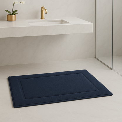Egyptian Cotton Bath Mat · Navy Blue · 50 × 80 cm — original product photograph