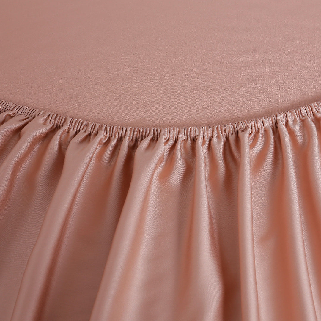 100% Bamboo Bedding Set – Light Grey + Camel Pink