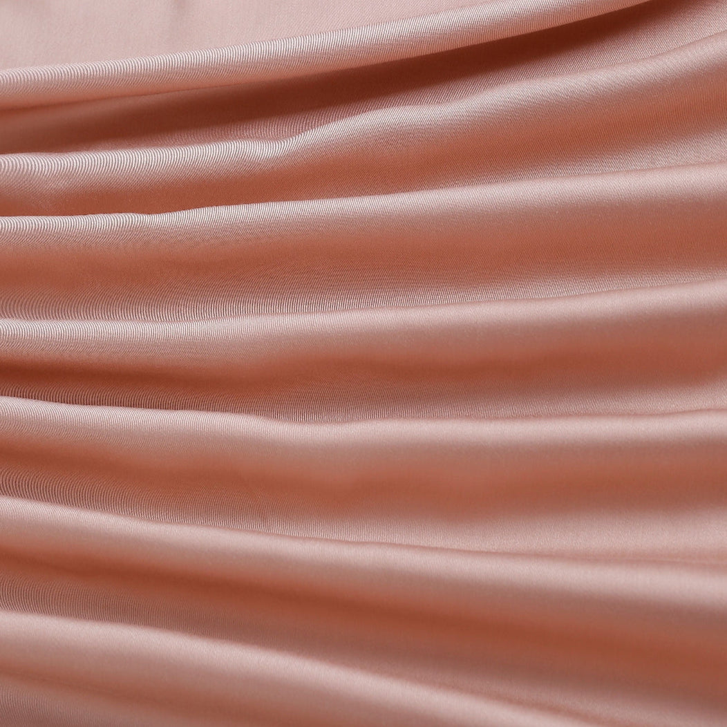 100% Bamboo Bedding Set – Light Grey + Camel Pink