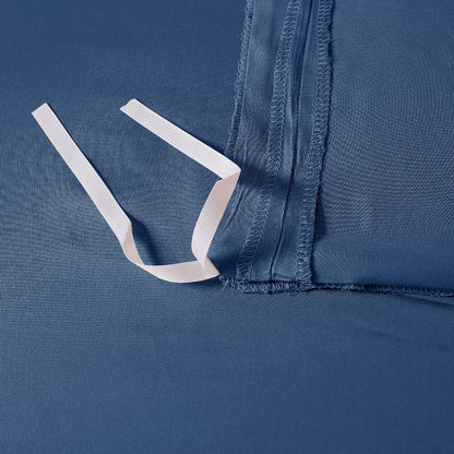 100% Bamboo Bedding Set – Silver Grey + Indigo Blue