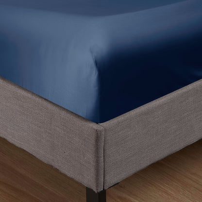 100% Bamboo Bedding Set – Silver Grey + Indigo Blue