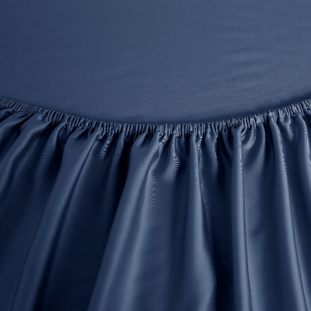 100% Bamboo Bedding Set – Silver Grey + Indigo Blue