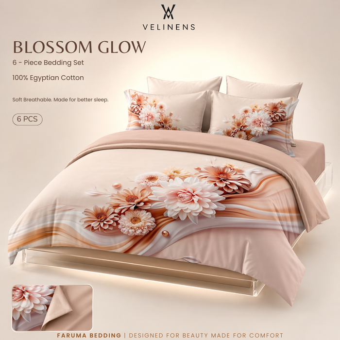 Cotton Duvet Set - Blossom Glow