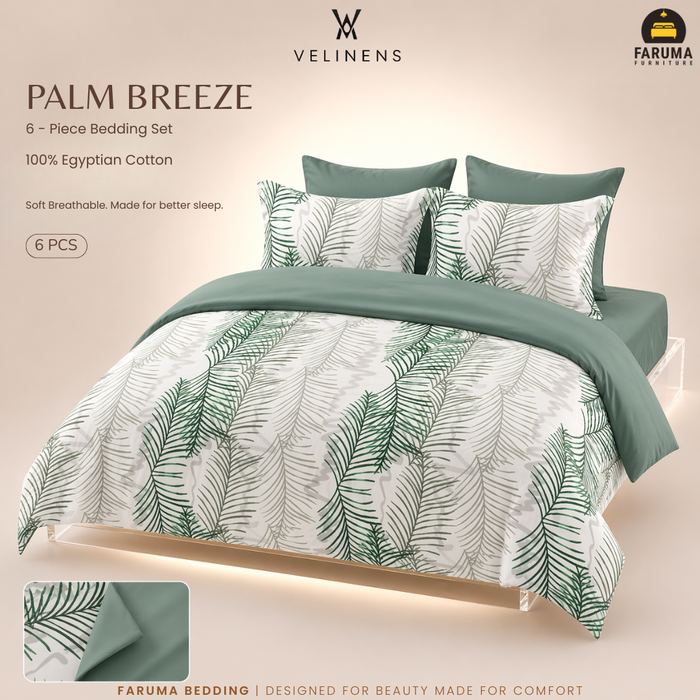 Cotton Duvet Set - Palm Breeze