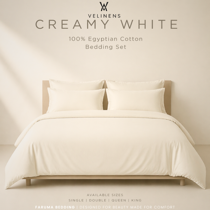 Cotton Duvet Set - Creamy White