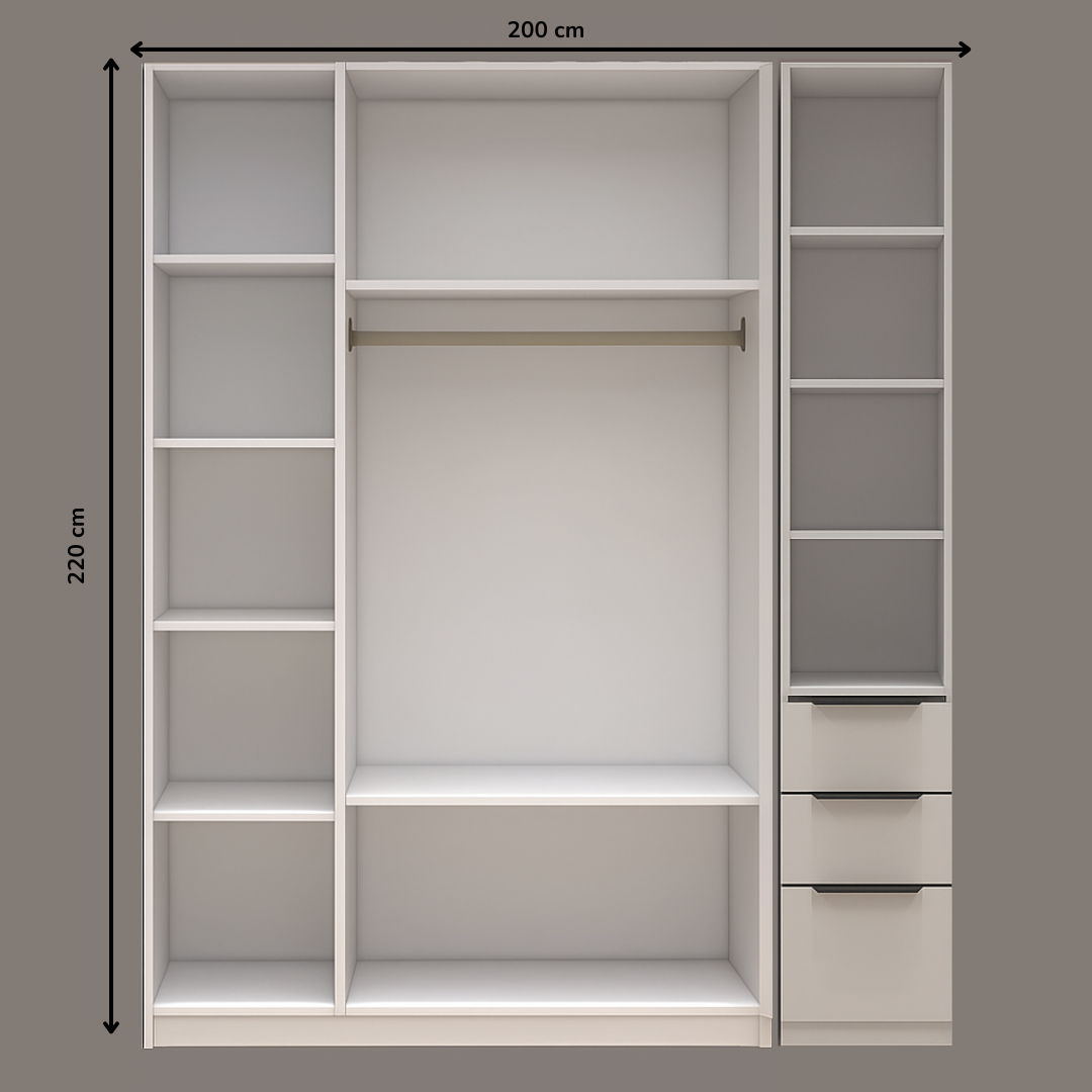 5 Door Mirror Wardrobe