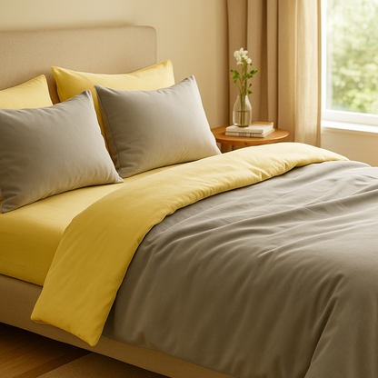 TENCEL™ Lyocell Urban Grey + Yellow