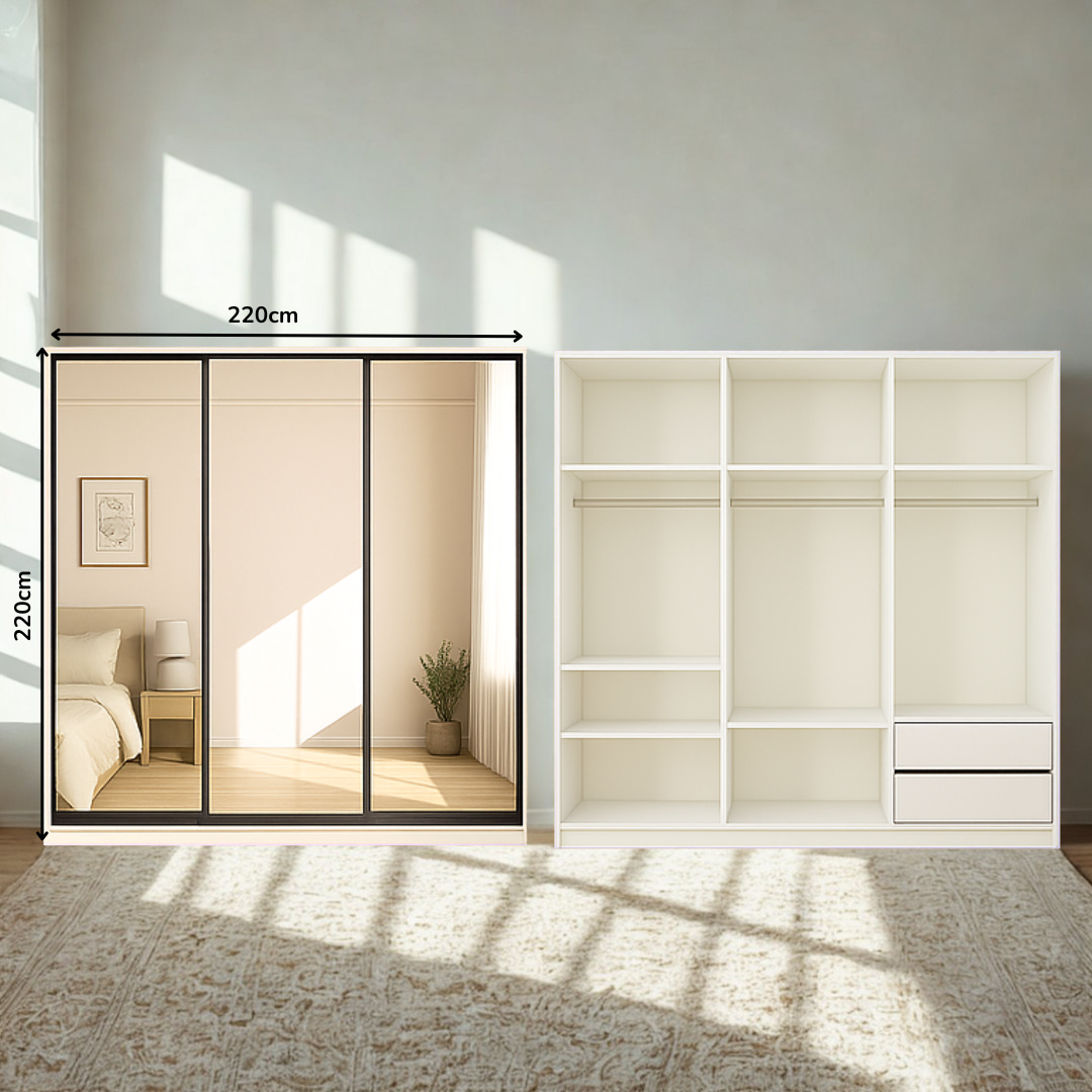 Sliding Door 2.2m Full Mirror