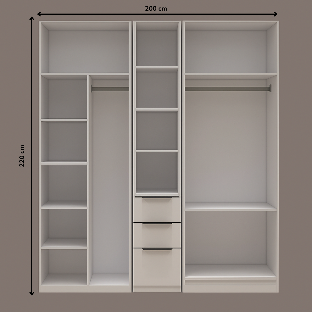 5 Door Mirror Wardrobe