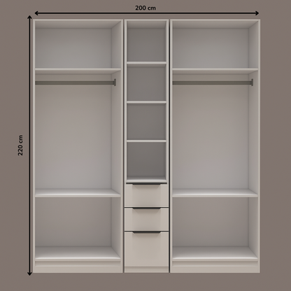 5 Door Mirror Wardrobe