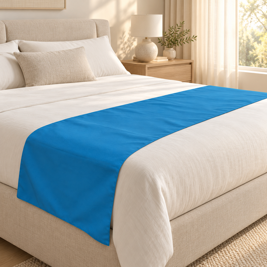 Bed Runner · 50 × 210 cm — bed runner blue hero at Faruma Furniture Maldives