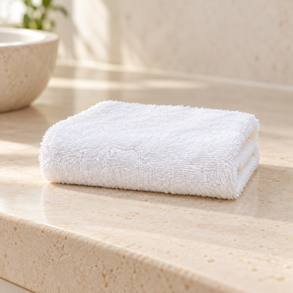 Cotton Face Towel · 30 × 30 cm — lifestyle product photograph at Faruma Furniture Maldives