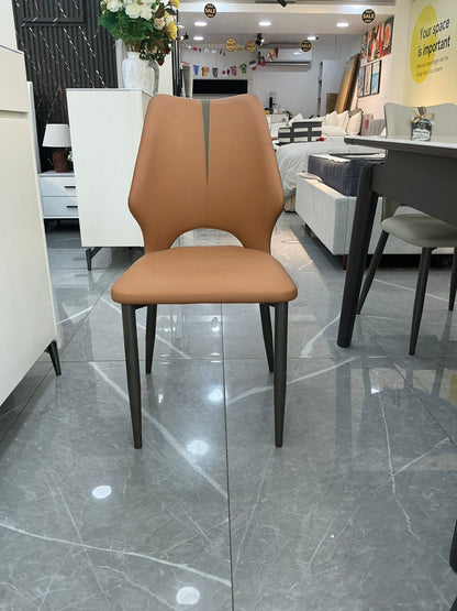 AMBER Dining Chair — Tan — actual chair front view