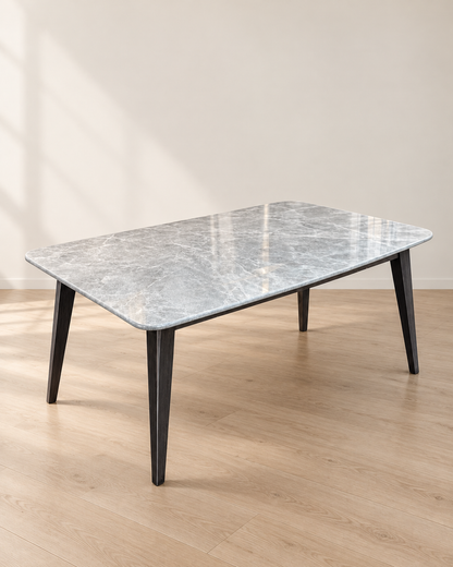 Grey stone-face table — product visualisation