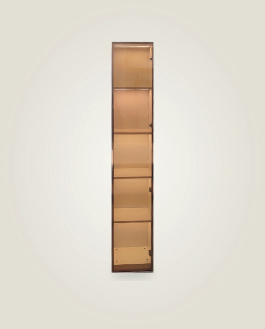 AIDA LED Glass Cabinet — Gold / Silver