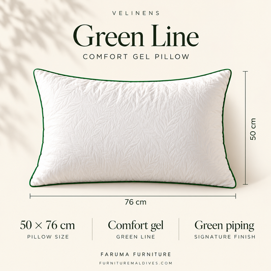 VELINENS Green Line Comfort Gel Pillow · 50 × 76 cm size and product specifications