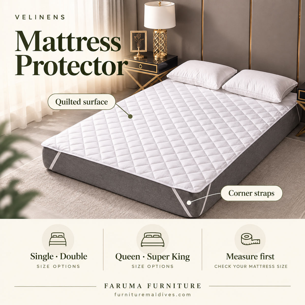 Mattress Protector · Single to Super King — size and product specification guide