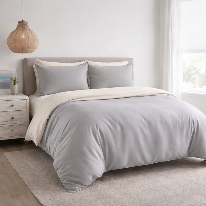 TENCEL™ Lyocell Urban Grey + Beige