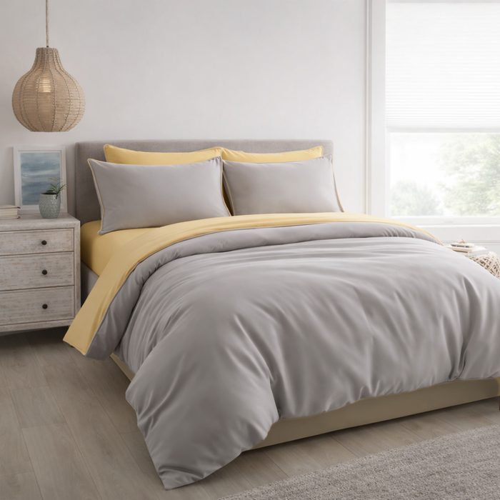 TENCEL™ Lyocell Urban Grey + Yellow