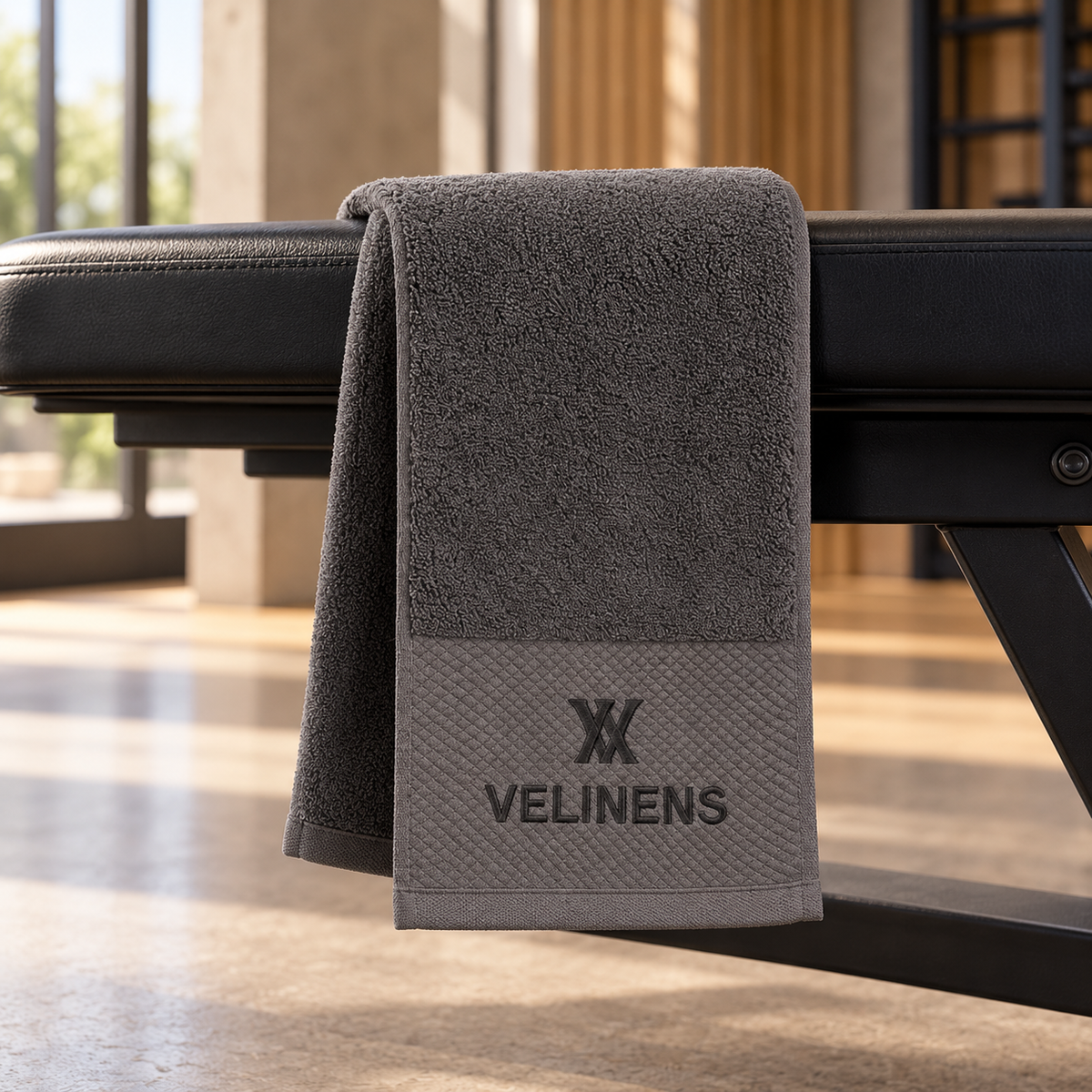 Egyptian Cotton Sports Towel · 30 × 100 cm — lifestyle product photograph at Faruma Furniture Maldives