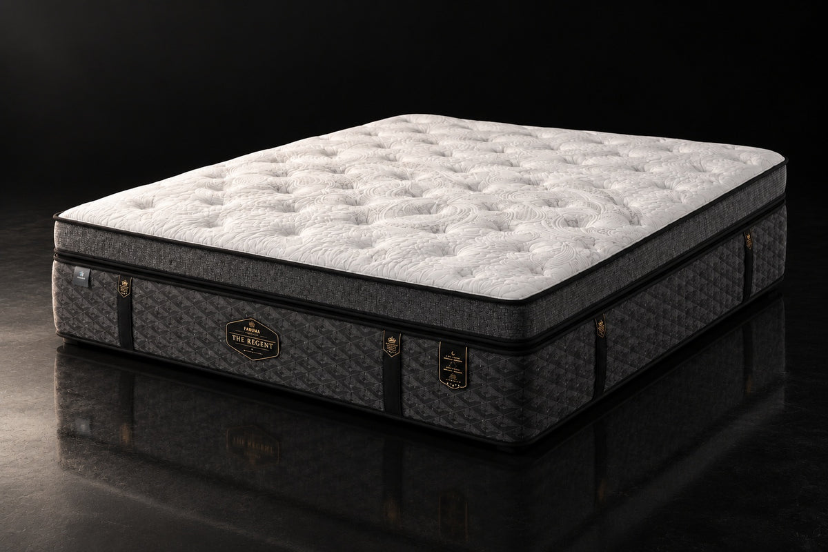 The Regent luxury mattress in a reflective black setting