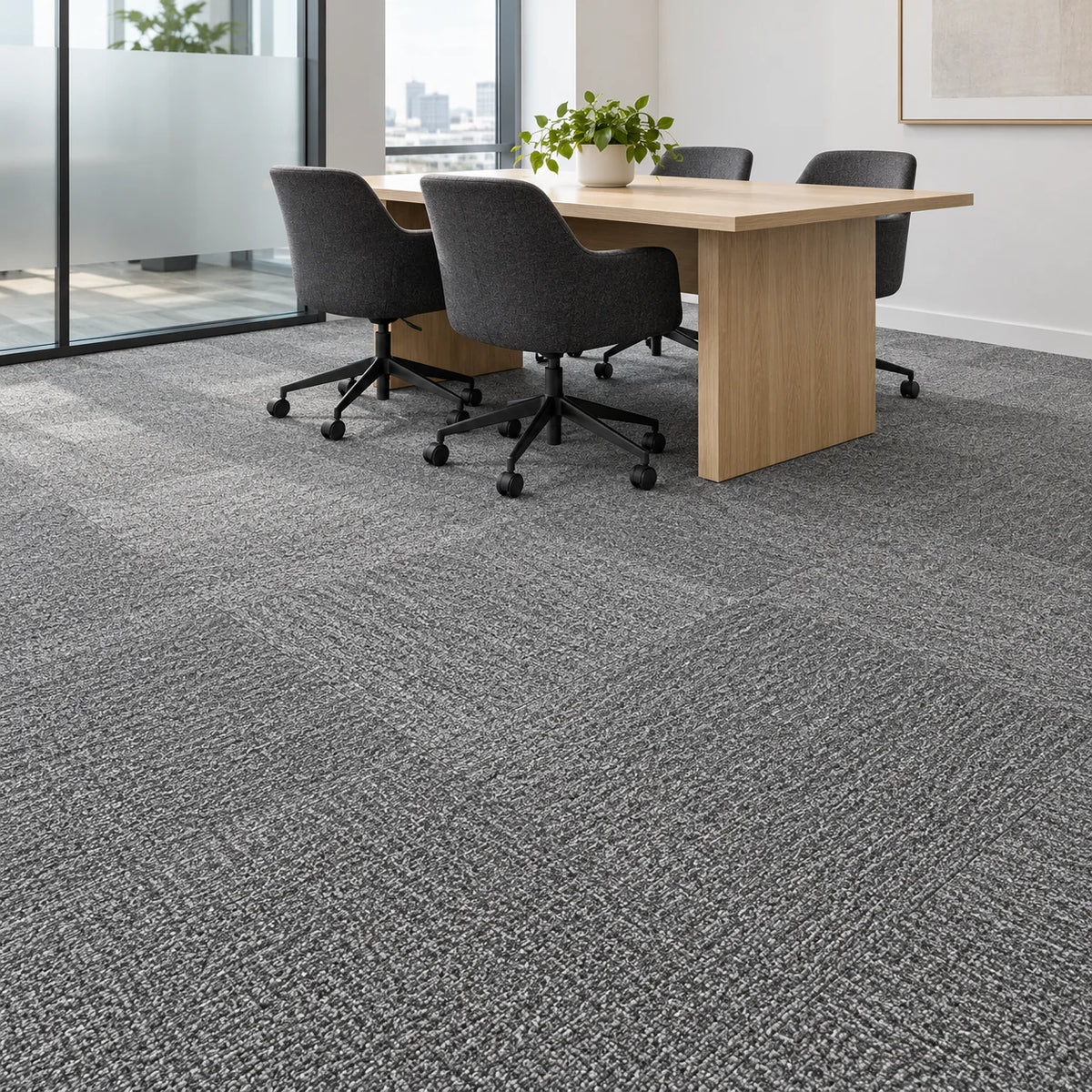 FC1005 office carpet tile installation - styling visualisation