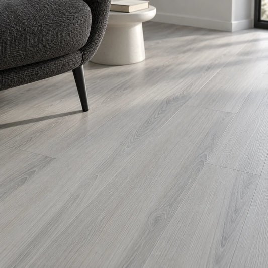 Drift Grey SPC flooring textured surface detail - visualisation