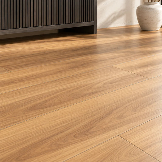 Mangrove Teak SPC flooring textured surface detail - visualisation