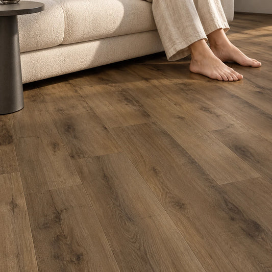 Monsoon Walnut SPC flooring textured surface detail - visualisation