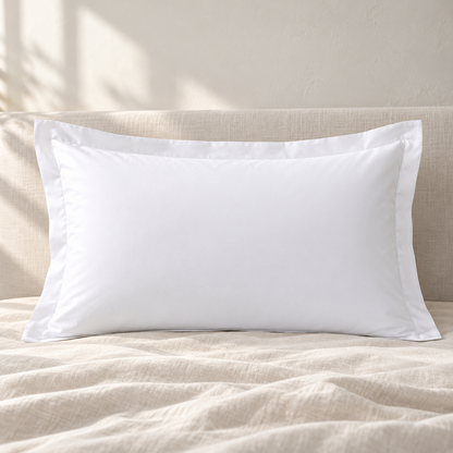 White Pillowcase · 45 × 68 cm — lifestyle product photograph at Faruma Furniture Maldives