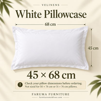 White Pillowcase · 45 × 68 cm — size and product specification guide
